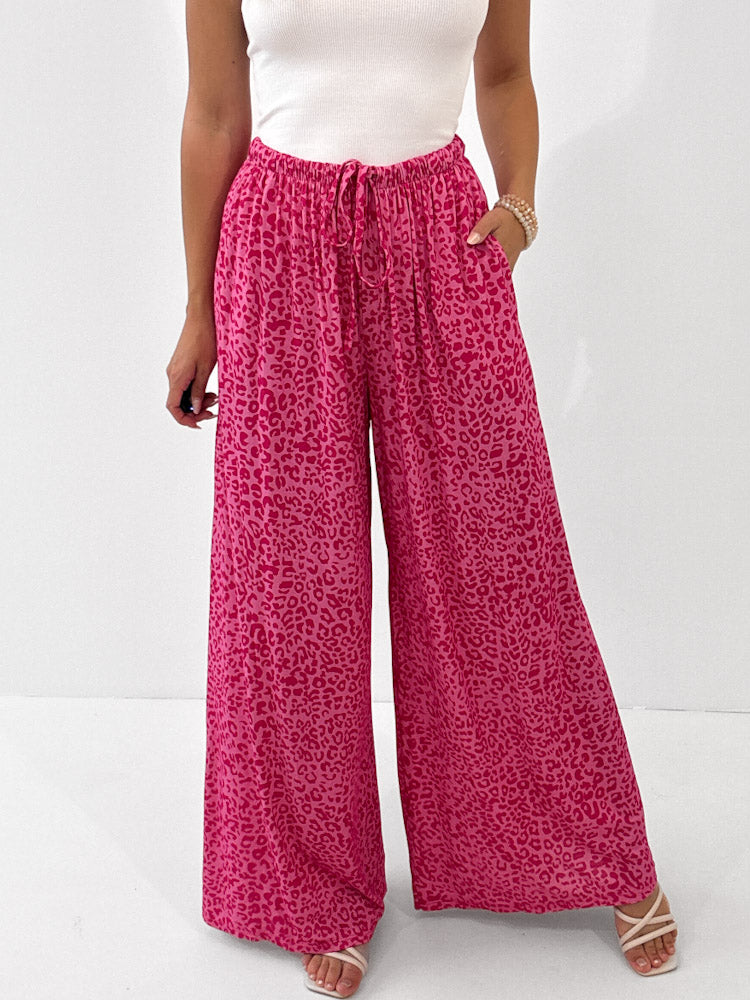 "Pienza Leo" weiche Hose aus Viscose - rosa/pink