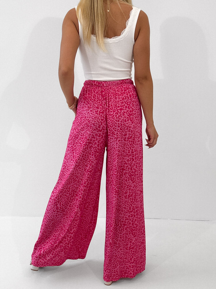 "Pienza Leo" weiche Hose aus Viscose - rosa/pink