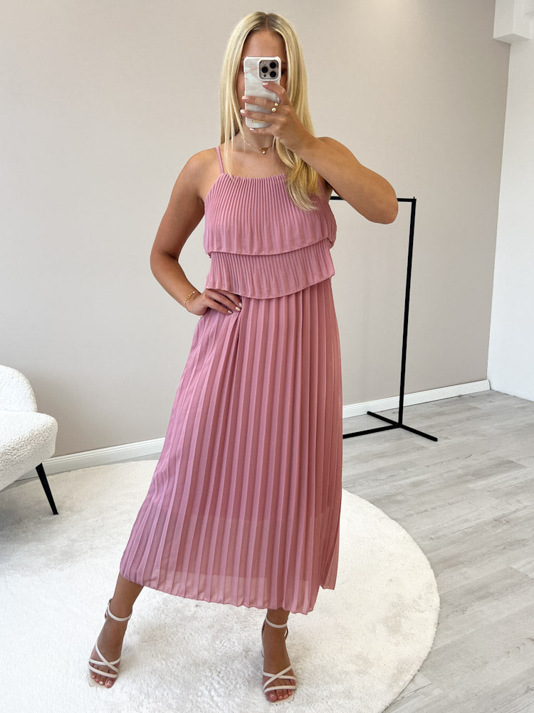 "Milano 2.0" Plissee Kleid - rosa