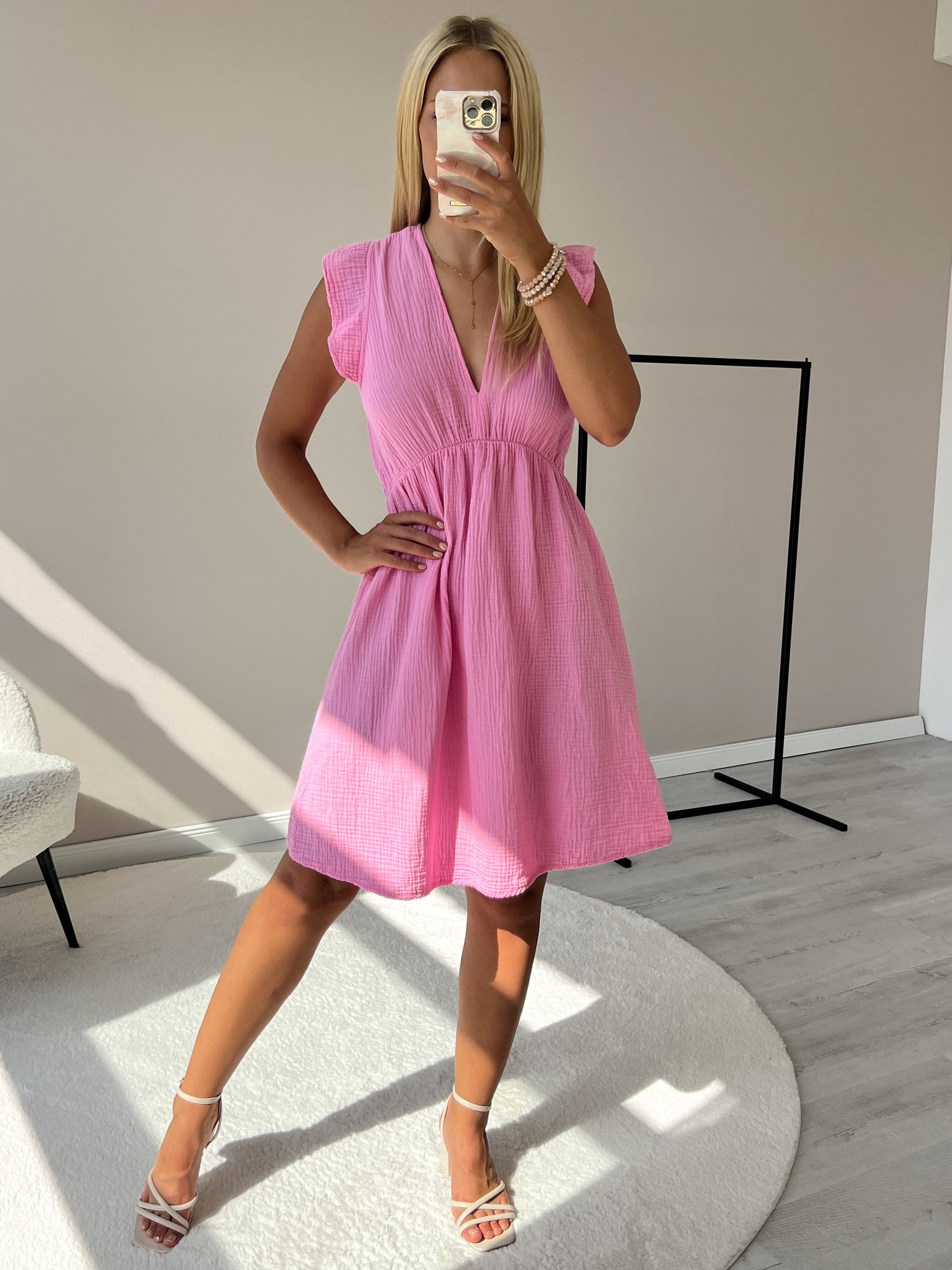 "Pianosa Midi"- tolles Midikleid aus Musselin - candy rosa