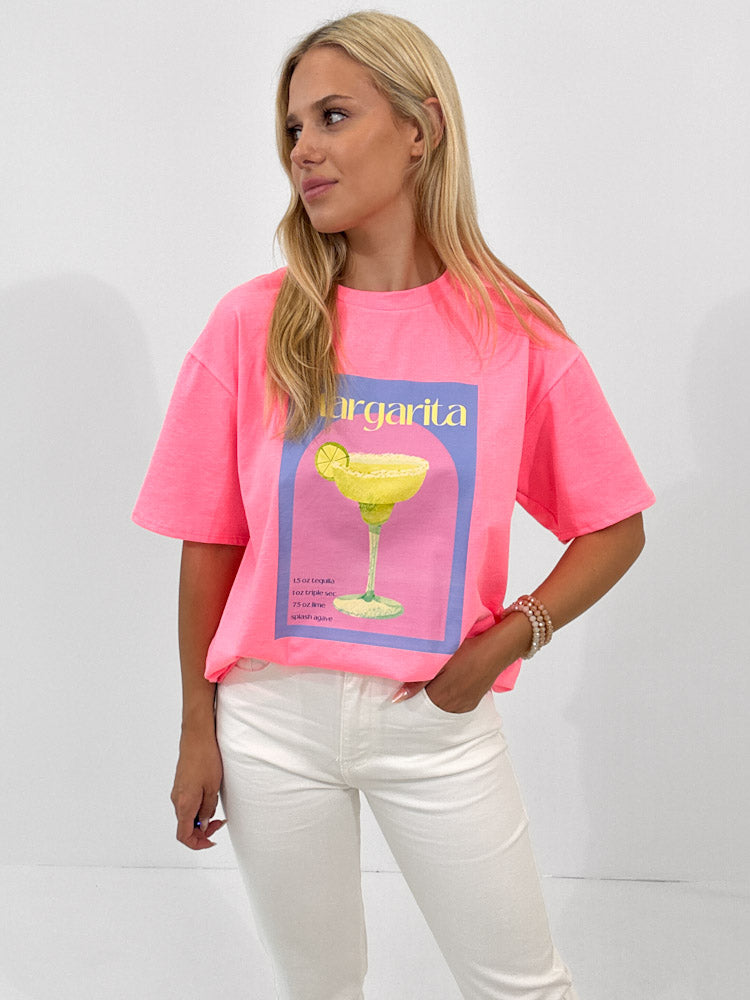 "Margarita" tolles Shirt mit Statement - pink