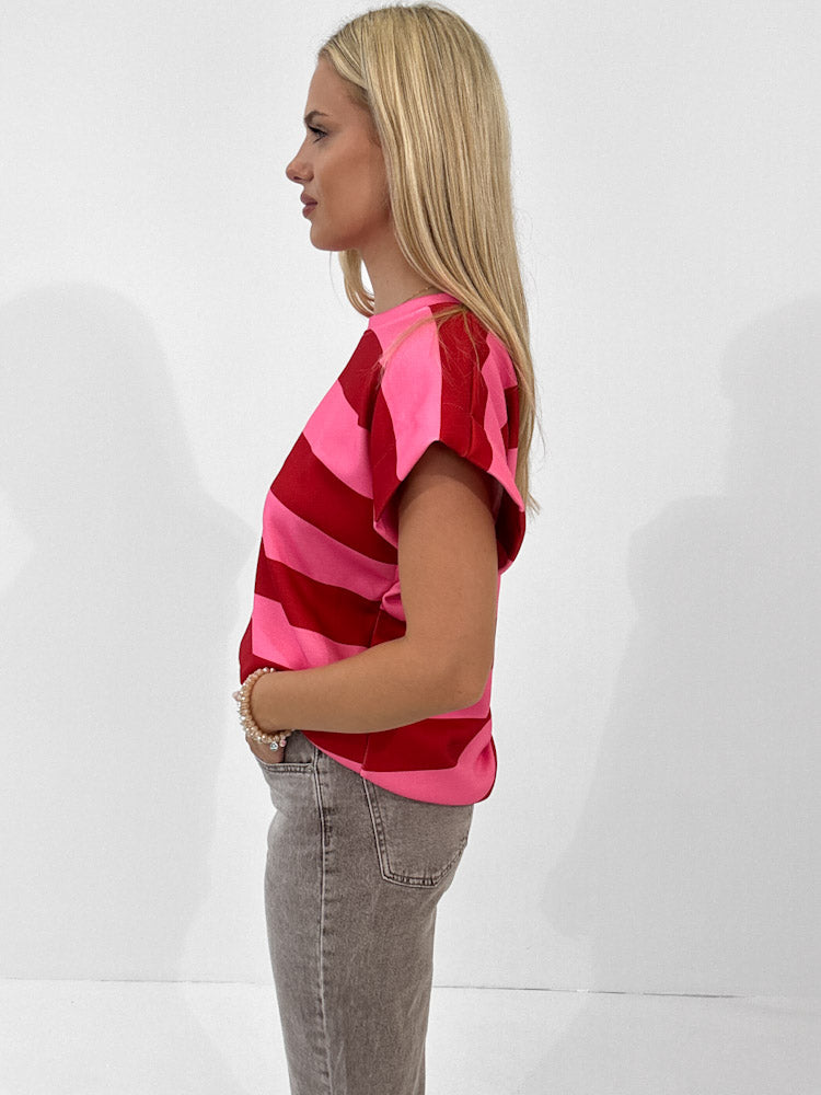 "Summer Line" Shirt Viscose - rosa/rot