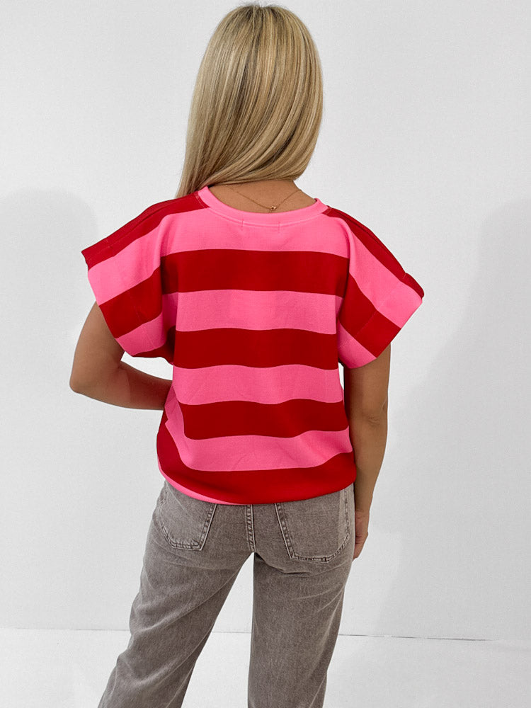 "Summer Line" Shirt Viscose - rosa/rot