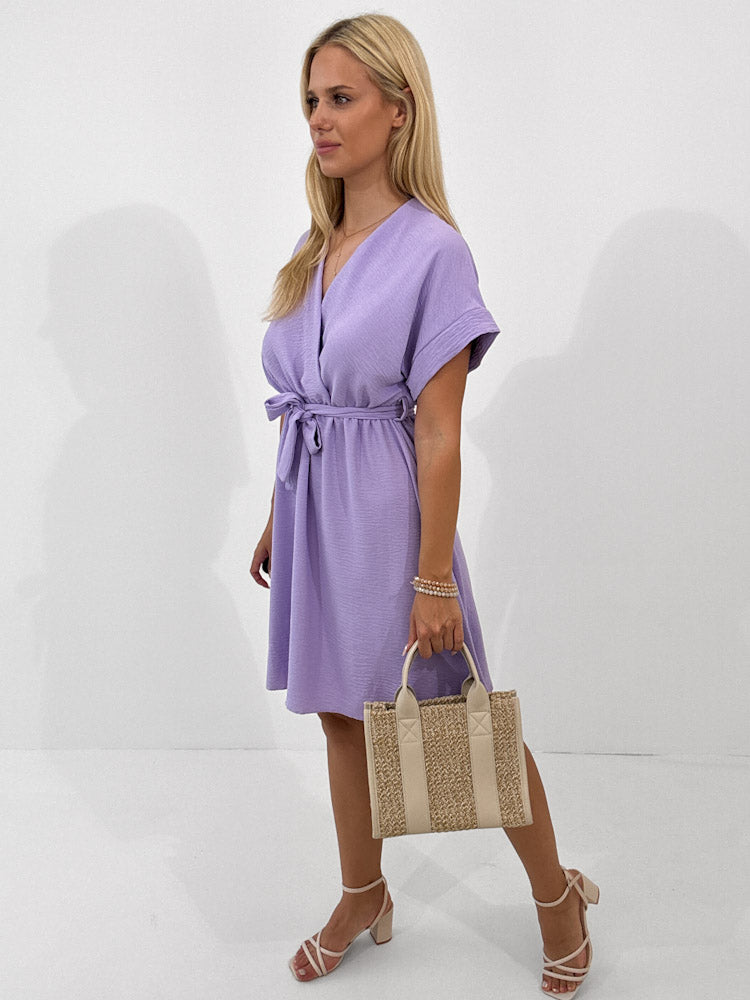 "Sunshine Midi" süßes Sommerkleid - flieder
