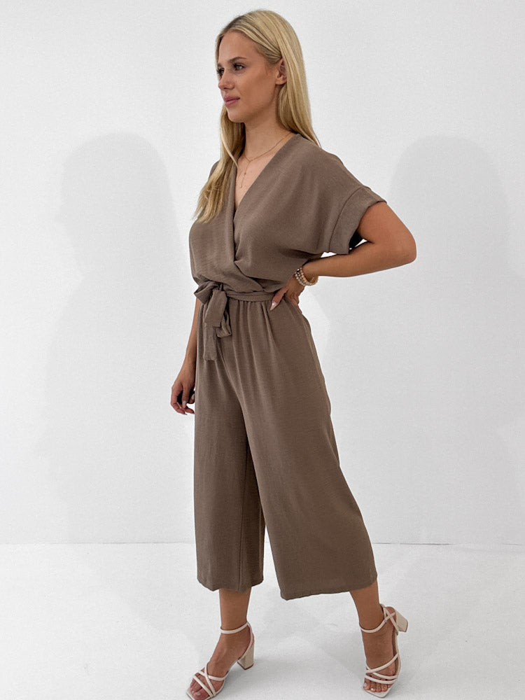 "Sunshine" stylischer Jumpsuit - new mocca