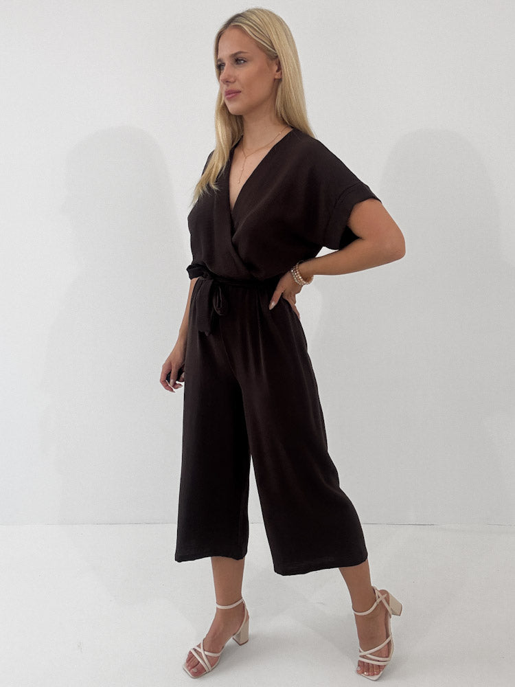 "Sunshine" stylischer Jumpsuit - choco braun