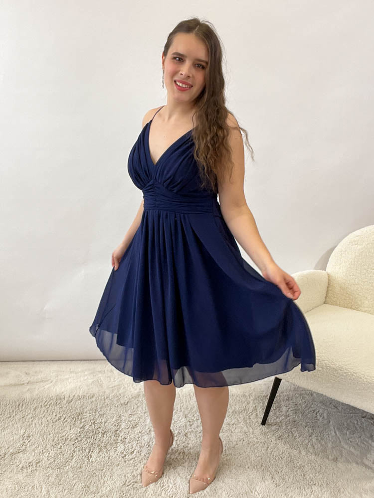 Elegantes Cocktailkleid - Abendkleid in blau