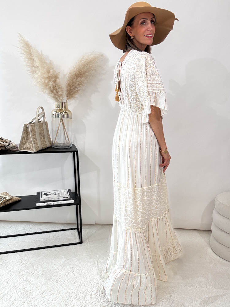 "Boho Dream" Maxikleid - creme