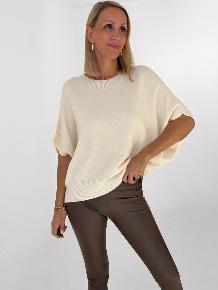 "Vicenza Vest" weicher Pullunder mit Viscose - creme
