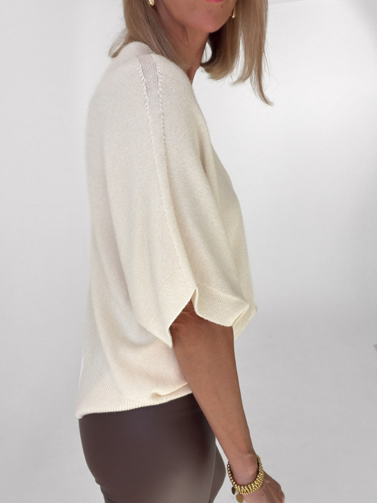 "Vicenza Vest" weicher Pullunder mit Viscose - creme