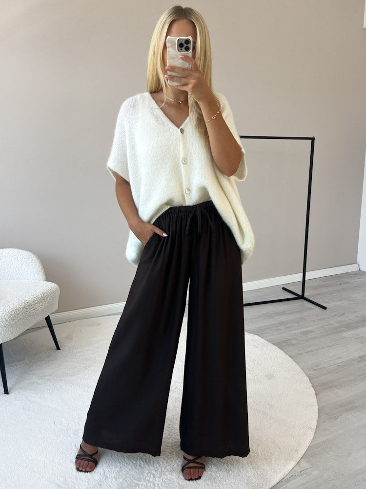 "Florida Vest" kuscheliger Cardigan mit Lana Wolle - creme