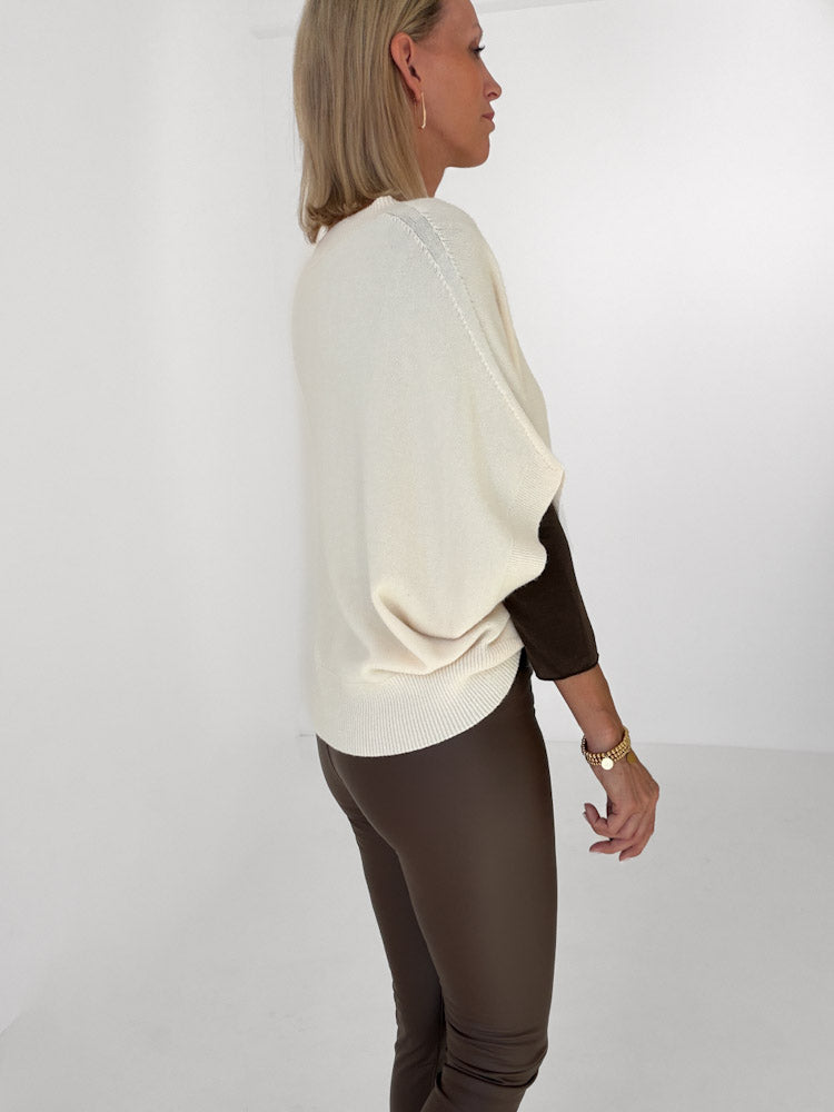 "Vicenza Vest" weicher Pullunder mit Viscose - creme