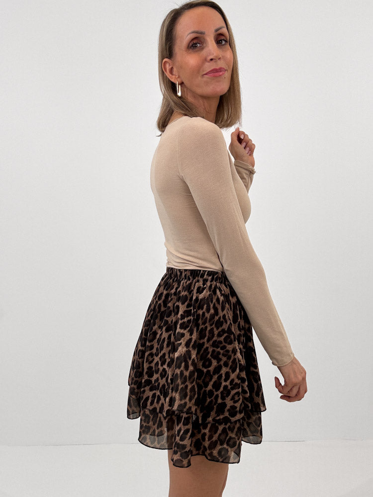 "Bella Skort Leo" weicher Hosenrock - braun