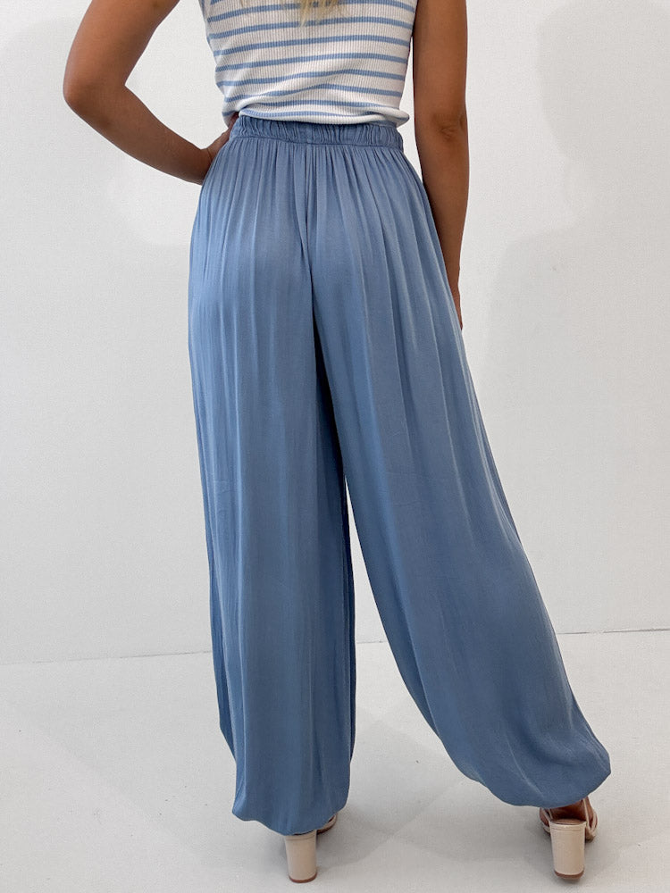 "Parga" weiche Pumphose aus Viscose - jeansblau