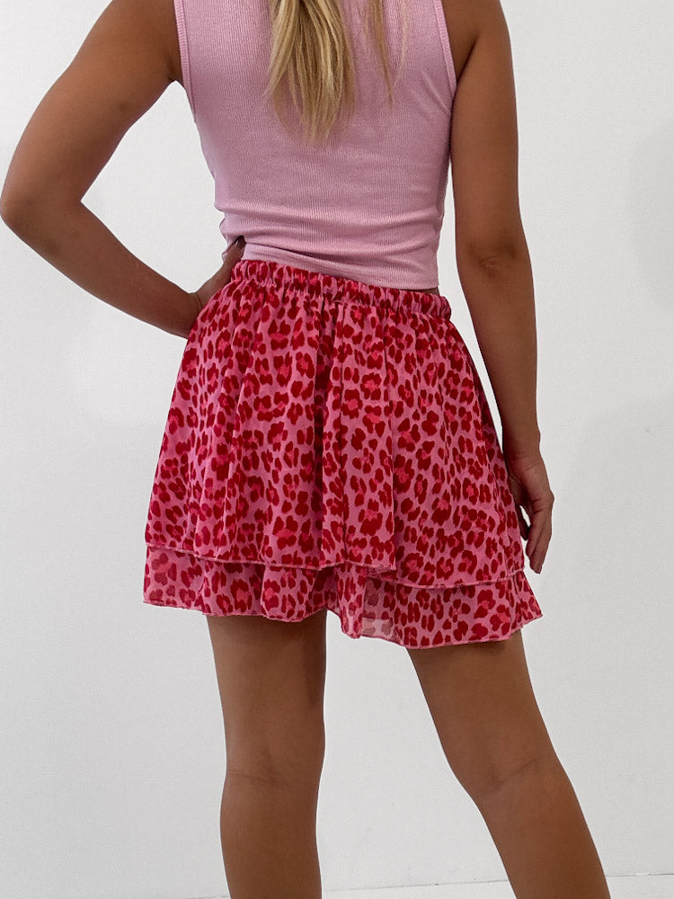 "Bella Skort Leo" weicher Hosenrock - pink/rot