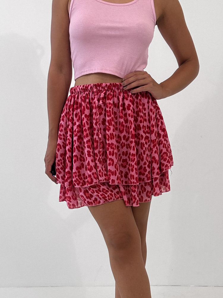 "Bella Skort Leo" weicher Hosenrock - pink/rot