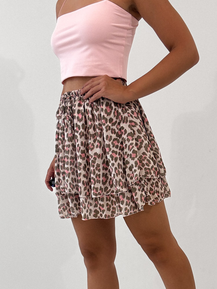 "Bella Skort Leo" weicher Hosenrock - khaki/rosa