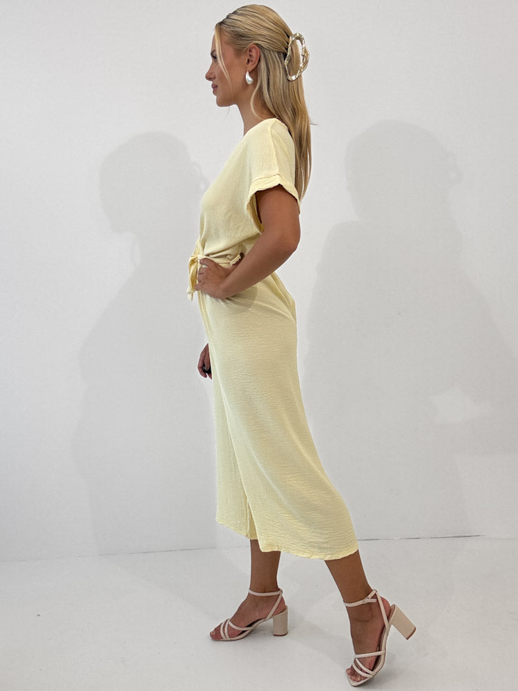 "Sunshine" stylischer Jumpsuit - gelb