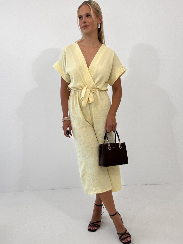 "Sunshine" stylischer Jumpsuit - gelb