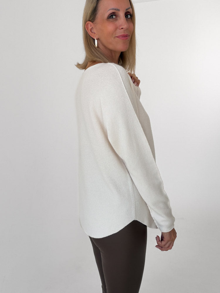 "Vicenza" weicher Pullover mit Viscose - creme