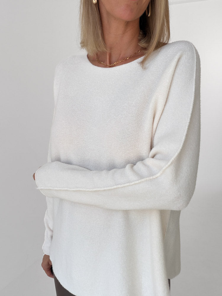 "Vicenza" weicher Pullover mit Viscose - creme
