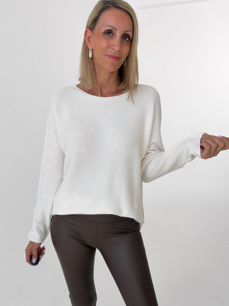 "Vicenza" weicher Pullover mit Viscose - creme