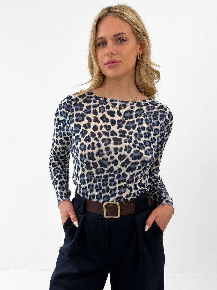 "Como Leo" kuscheliges Cashmere Longshirt - dunkelblau