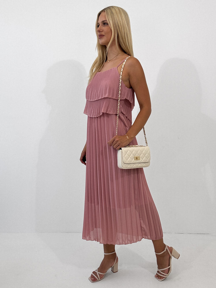 "Milano 2.0" Plissee Kleid - rosa