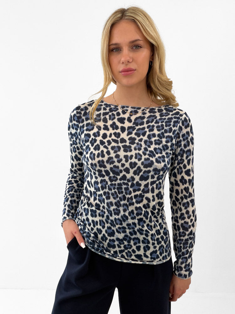 "Como Leo" kuscheliges Cashmere Longshirt - dunkelblau
