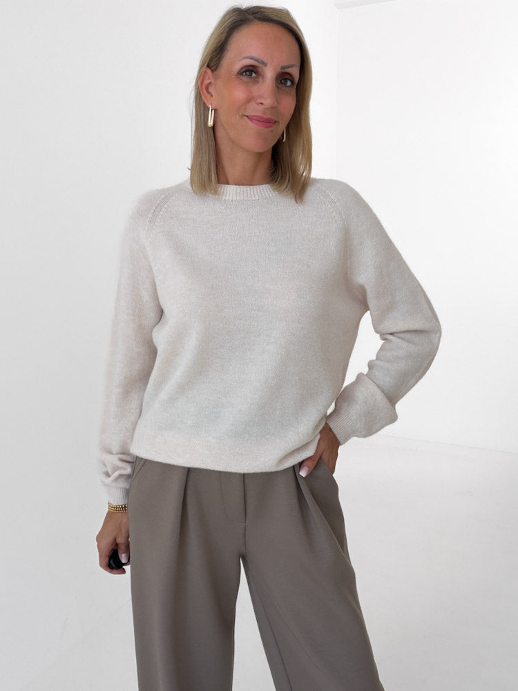 "Lucia" weicher Pullover - hellbeige