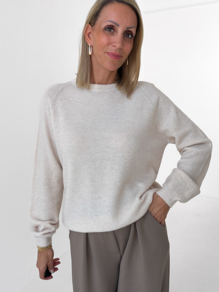 "Lucia" weicher Pullover - hellbeige