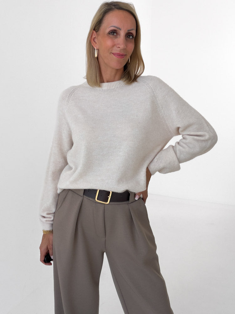 "Lucia" weicher Pullover - hellbeige