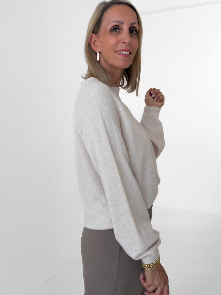"Lucia" weicher Pullover - hellbeige
