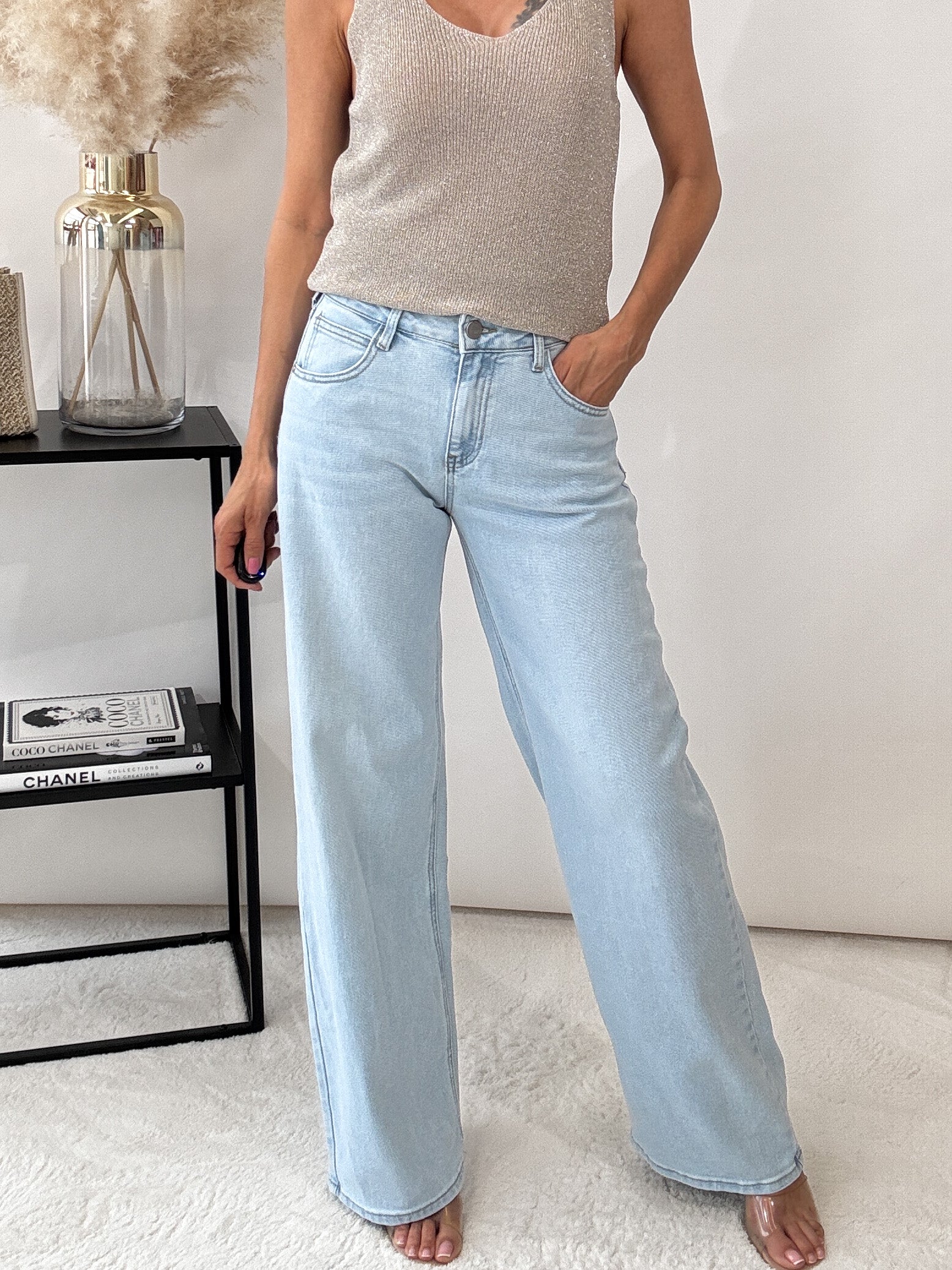 "Monti Wide Leg Jeans - blau