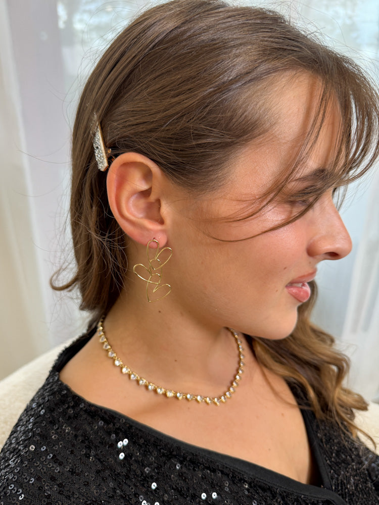 "Timeless Love" wunderschöne Herzkette - gold