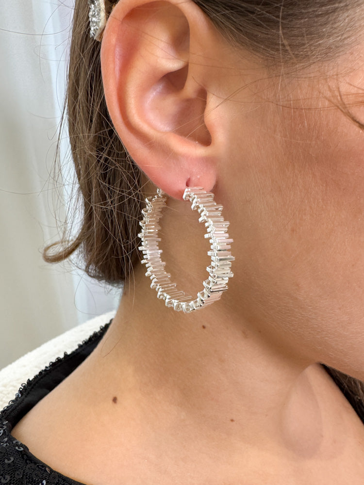 "Timeless Glow" tolle Creolen - silber