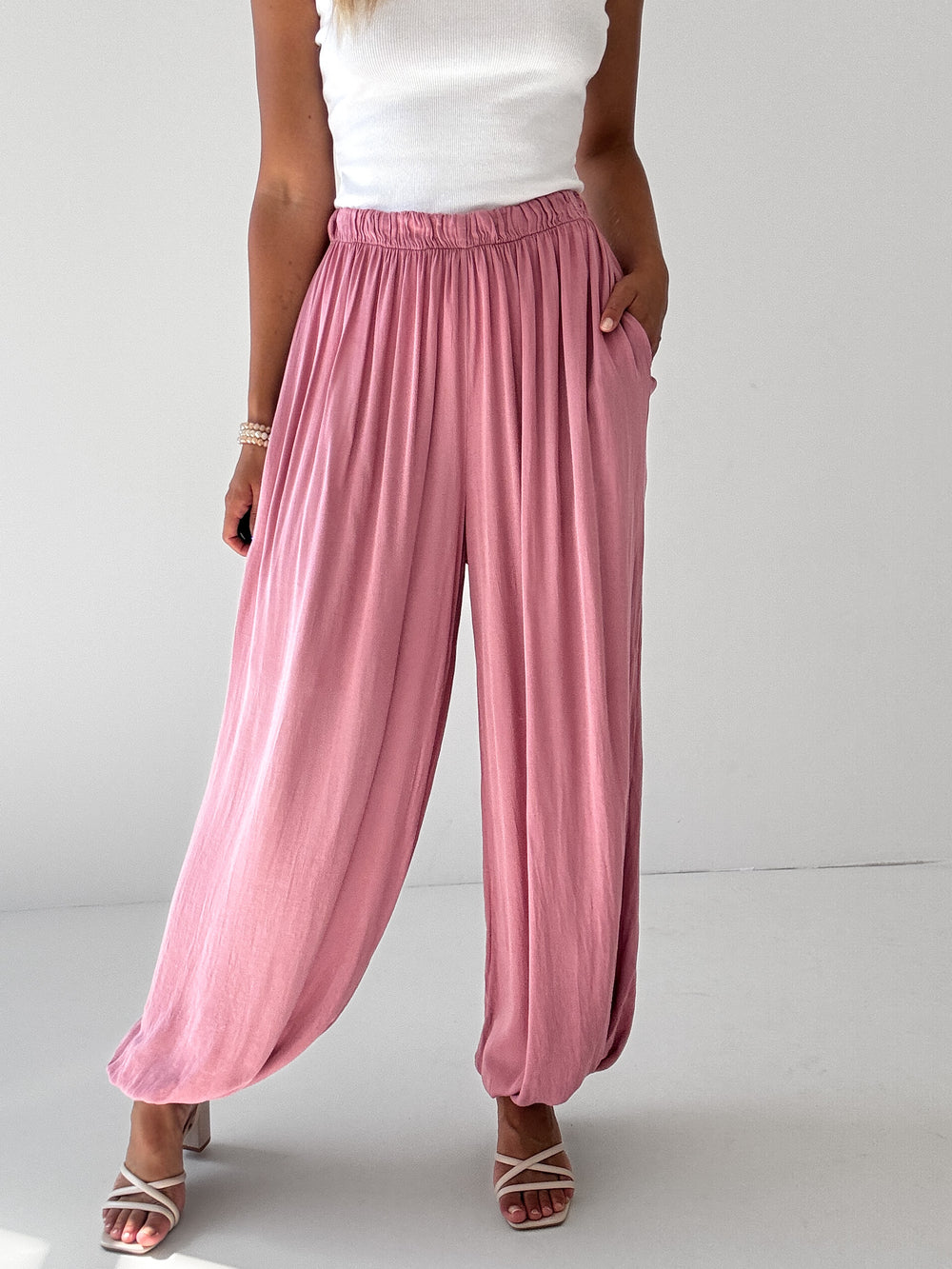 "Parga" weiche Pumphose aus Viscose - beere