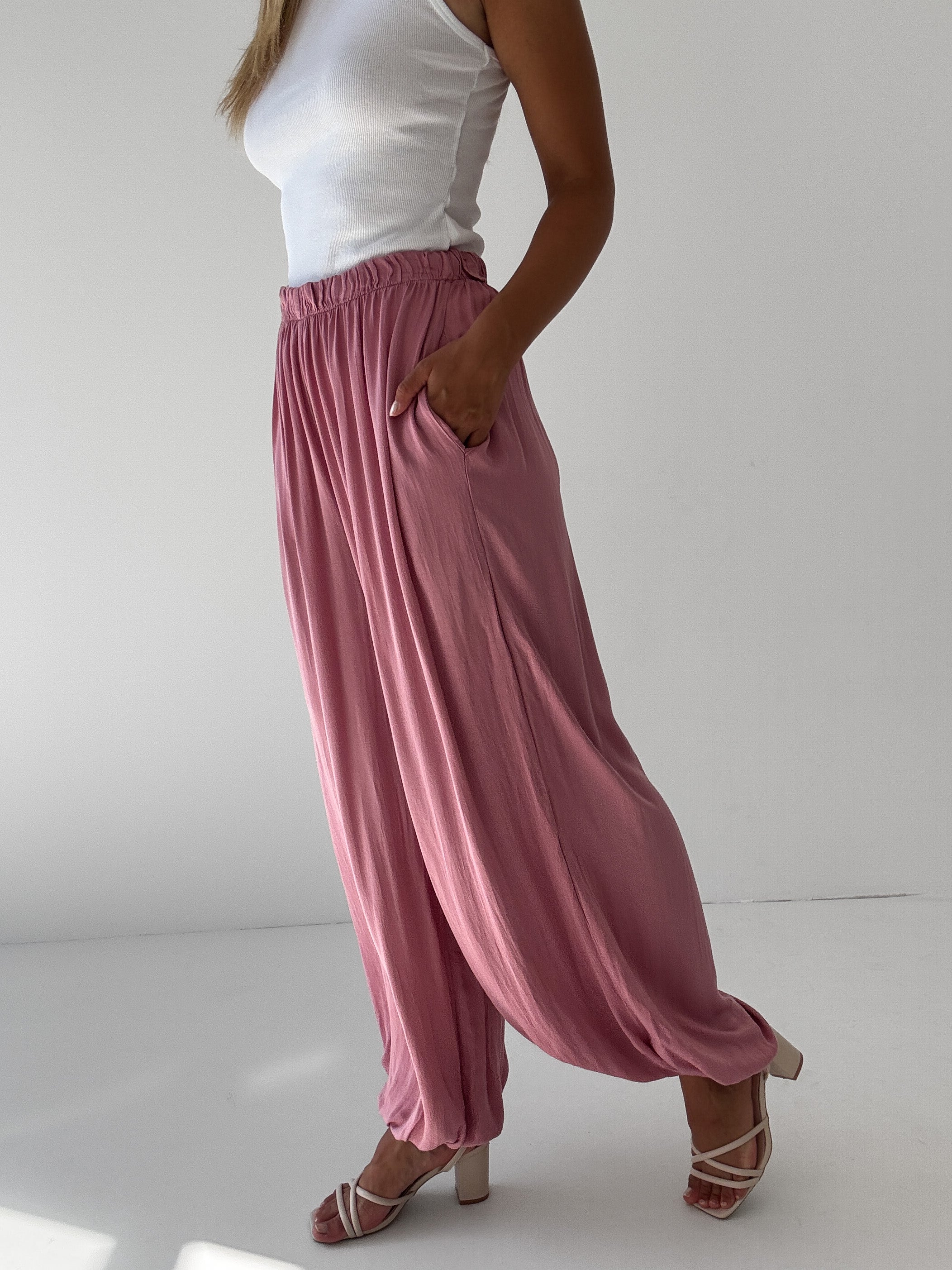 "Parga" weiche Pumphose aus Viscose - beere