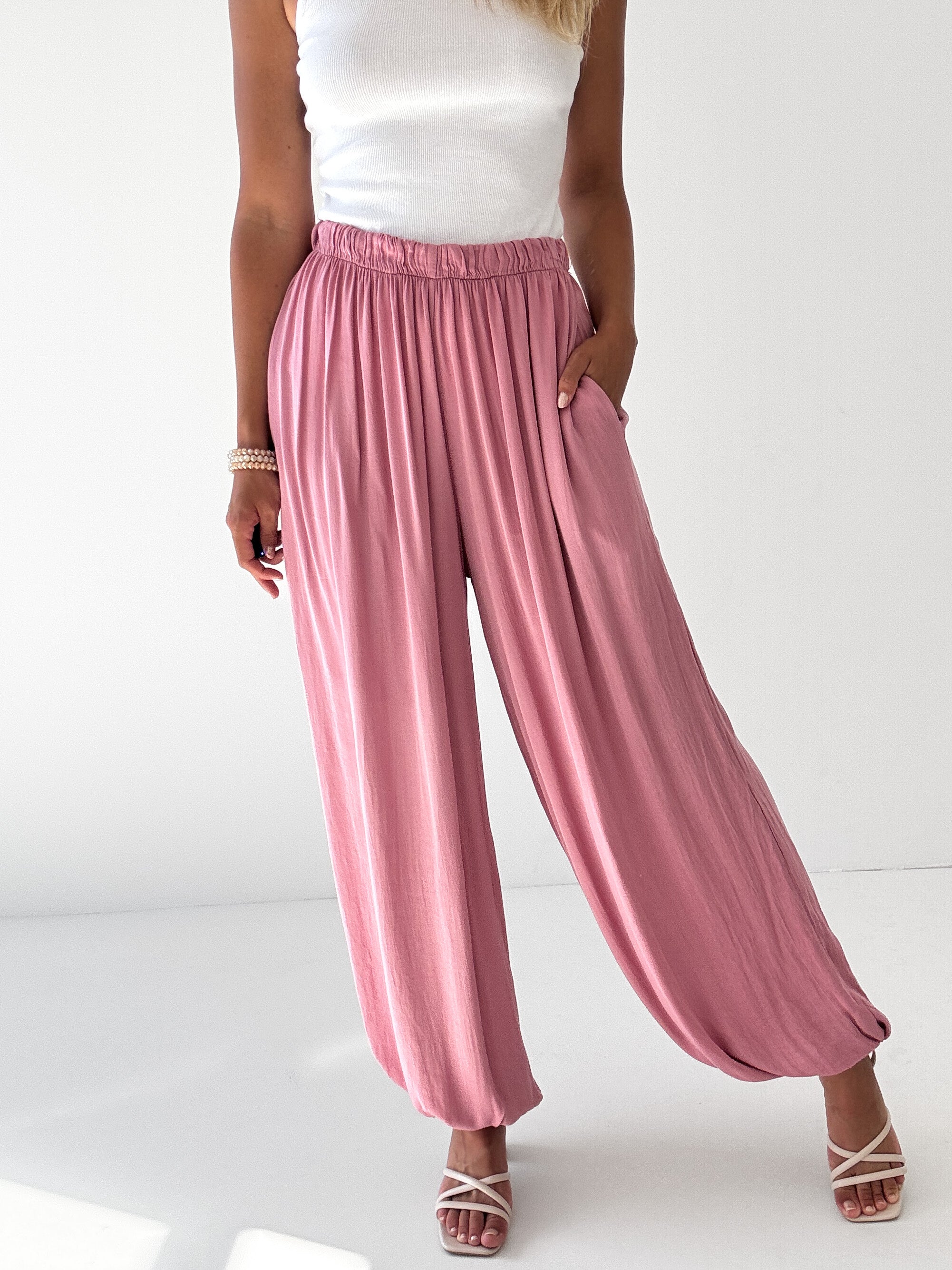 "Parga" weiche Pumphose aus Viscose - beere