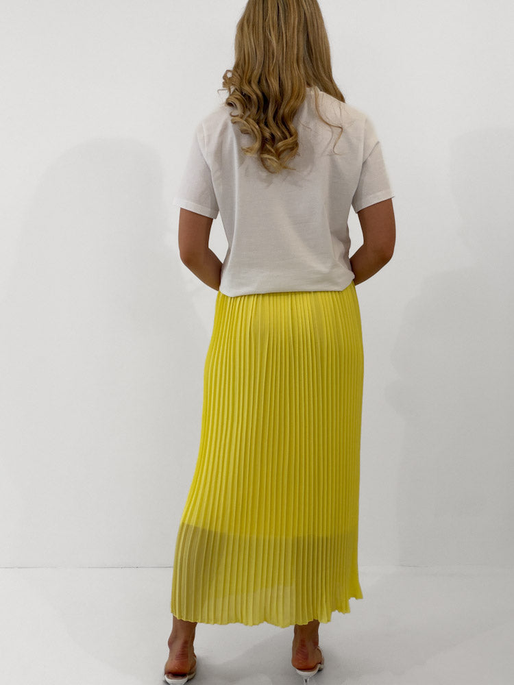 "Skirt" stylischer Plissee Rock - sonnengelb