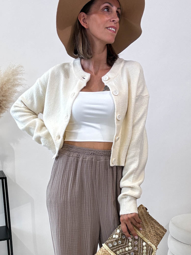 "Toskana" kurzer Cardigan - beige