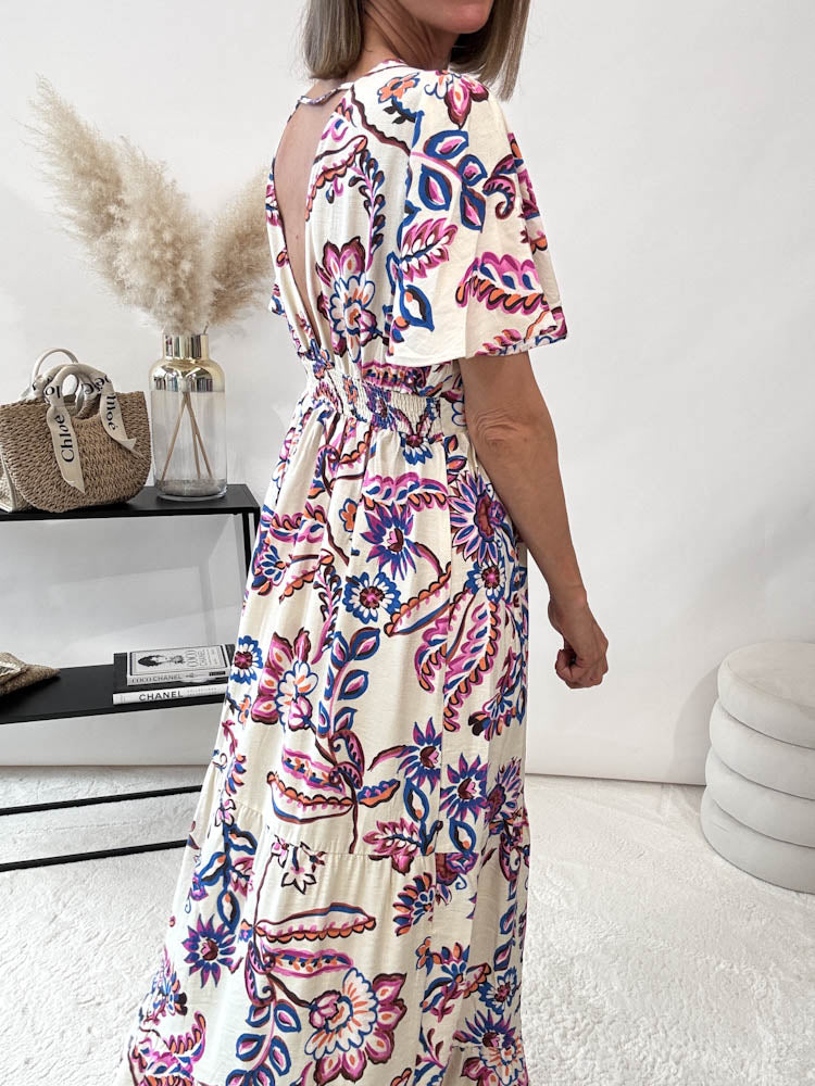 "Summer Dress" Kleid - weiss/bunt