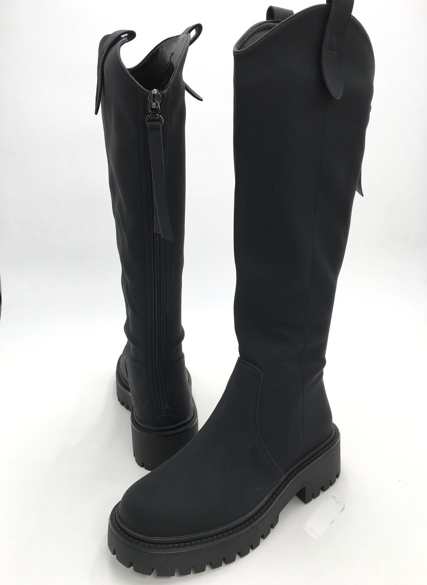 "Stivali" hoher Stiefel in matt - schwarz