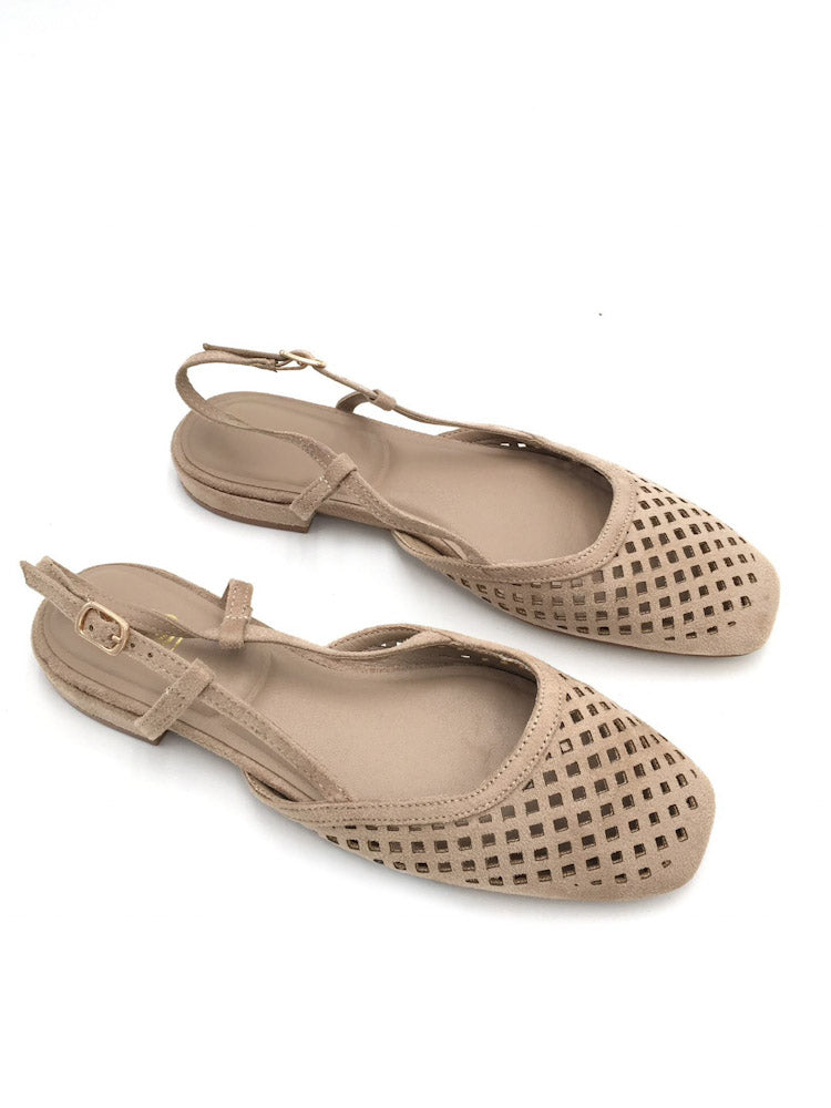 "Desert Chic" Sling Ballerina - beige